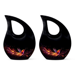 Teardrop Shape Phoenix Urn Keepsake Urn Pack of 2