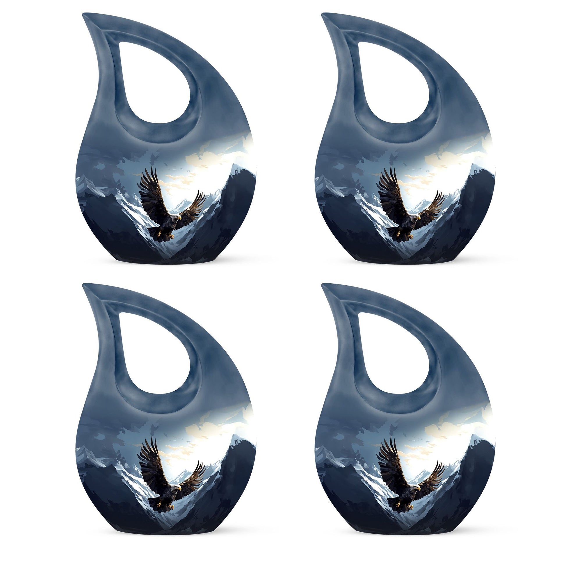 Teardrop Shape Eagle Urn Keepsake Urn Pack of 4