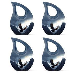 Teardrop Shape Eagle Urn Keepsake Urn Pack of 4