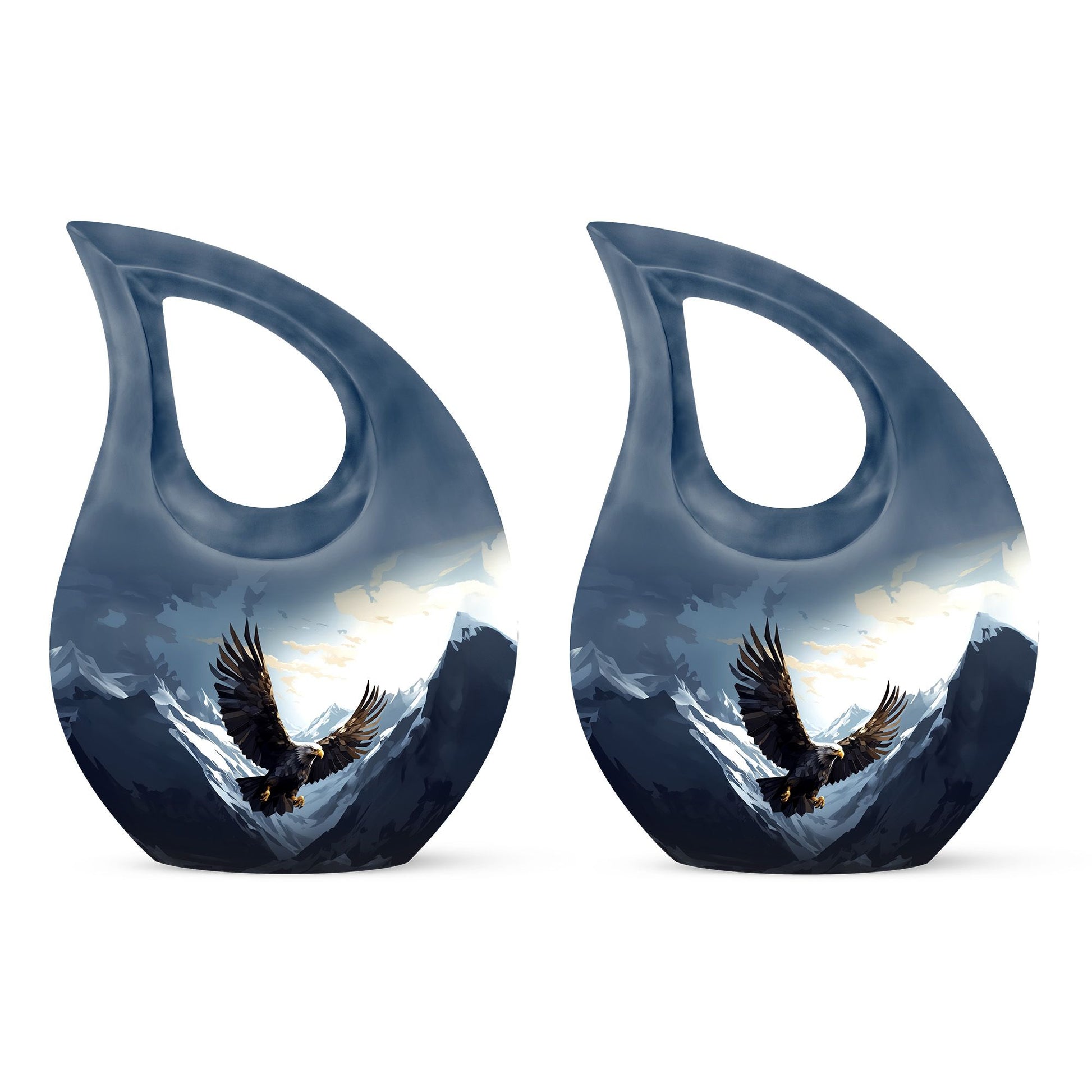 Teardrop Shape Eagle Urn Keepsake Urn Pack of 2