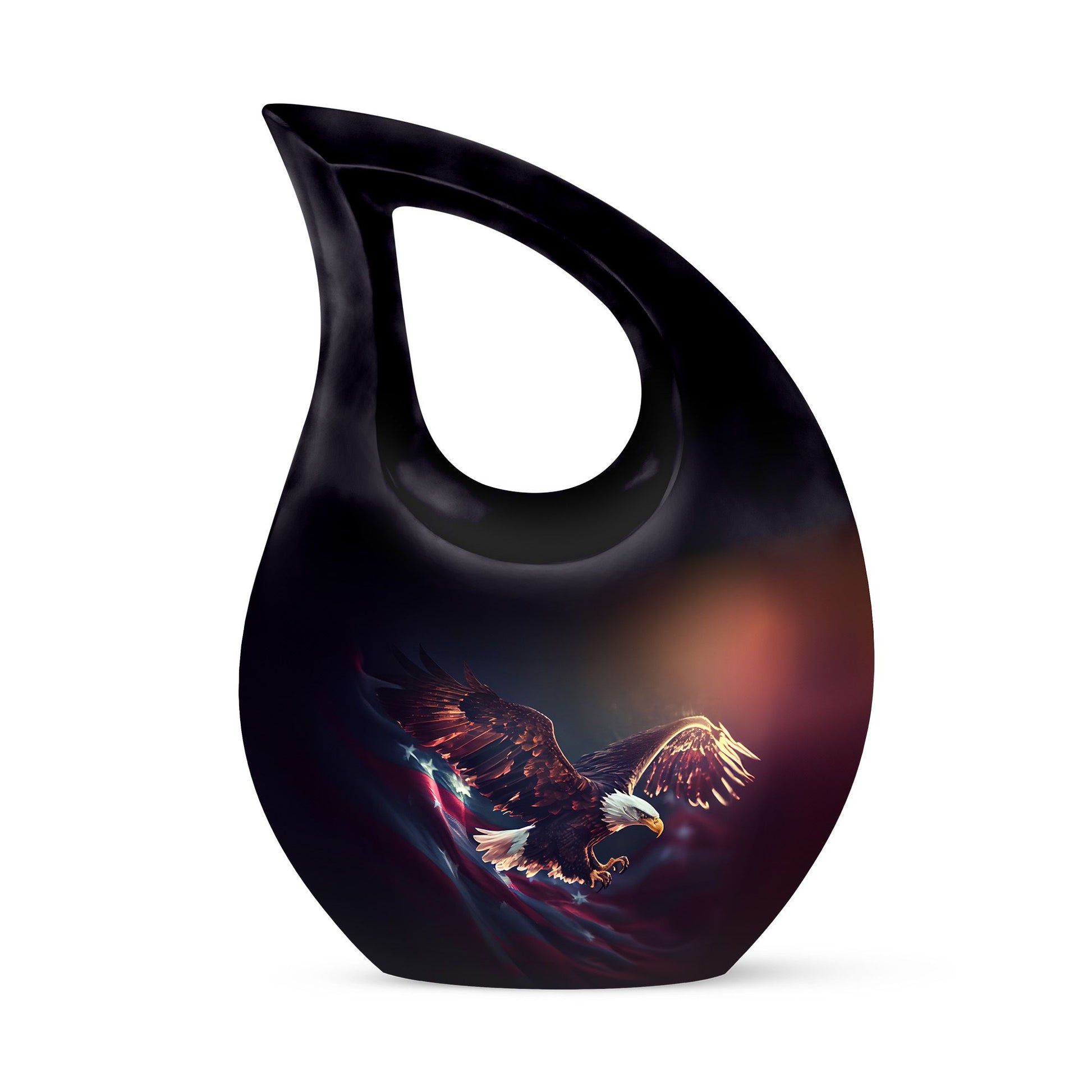 Teardrop Shape Eagle Urn Keepsake 3 Inch