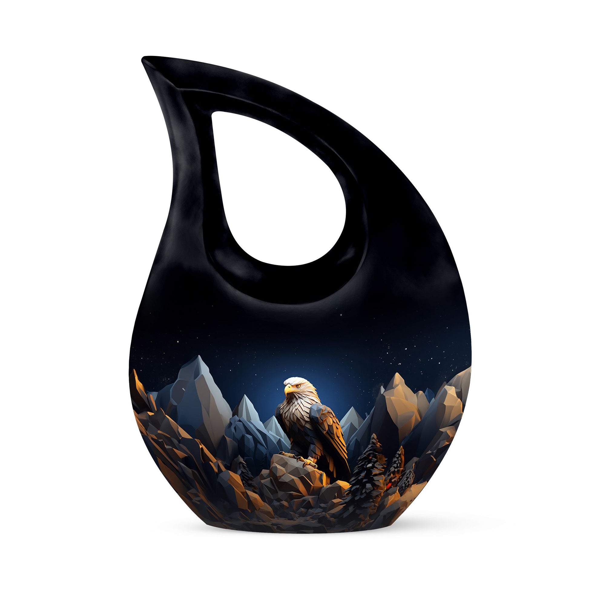 Teardrop Shape Eagle Urn Keepsake 3 Inch