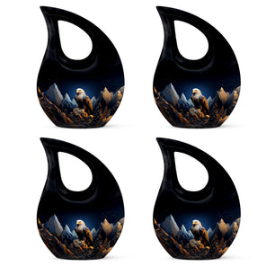Teardrop Shape Eagle Urn Keepsake Urn Pack of 4