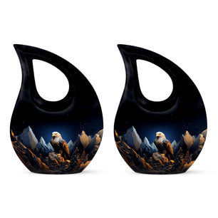 Teardrop Shape Eagle Urn Keepsake Urn Pack of 2