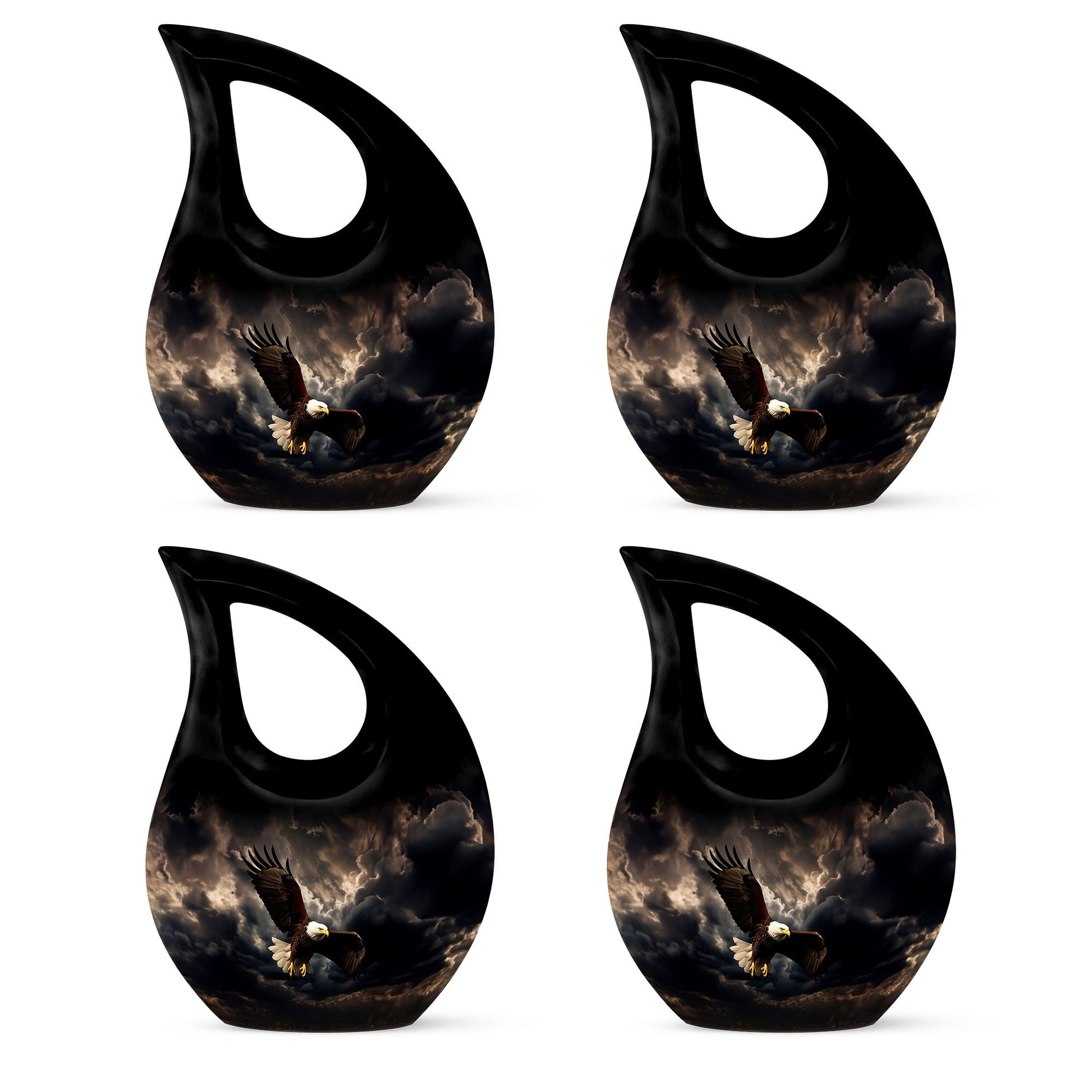 Teardrop Shape Eagle Urn Keepsake Urn Pack of 4