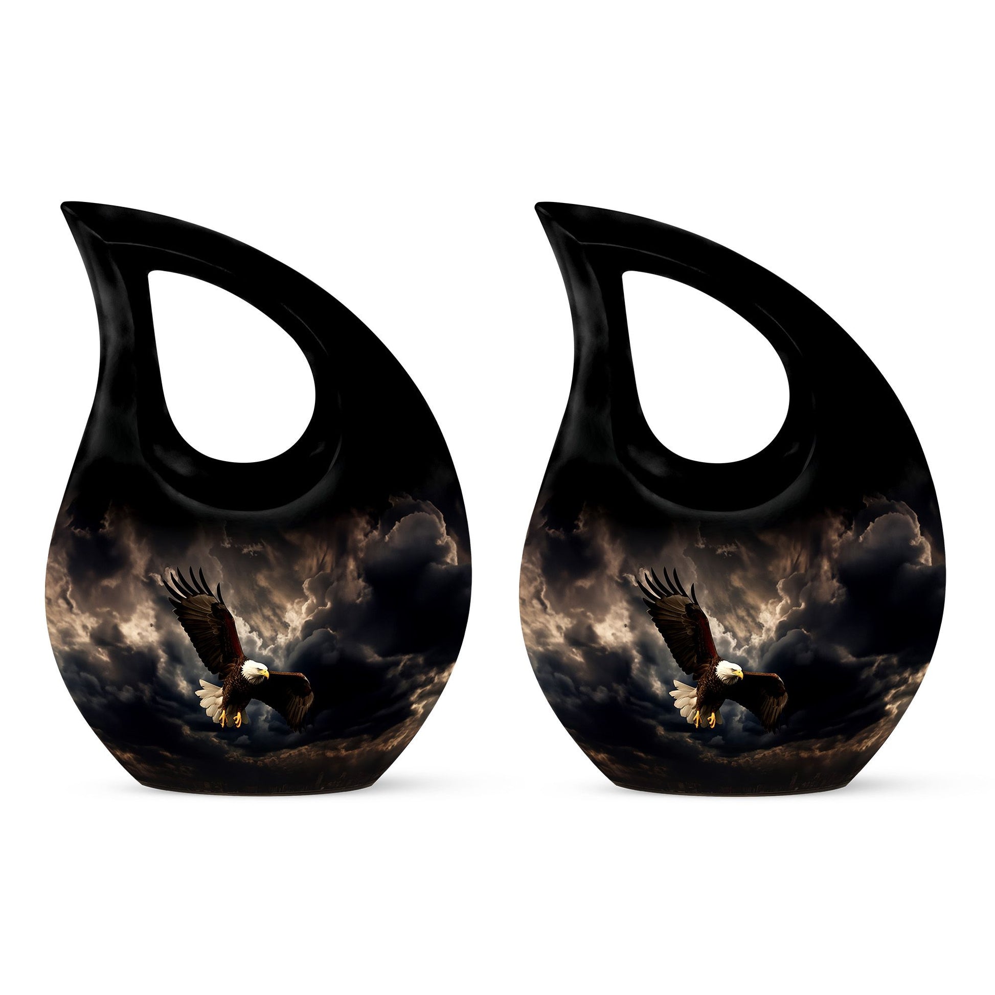 Teardrop Shape Eagle Urn Keepsake Urn Pack of 2