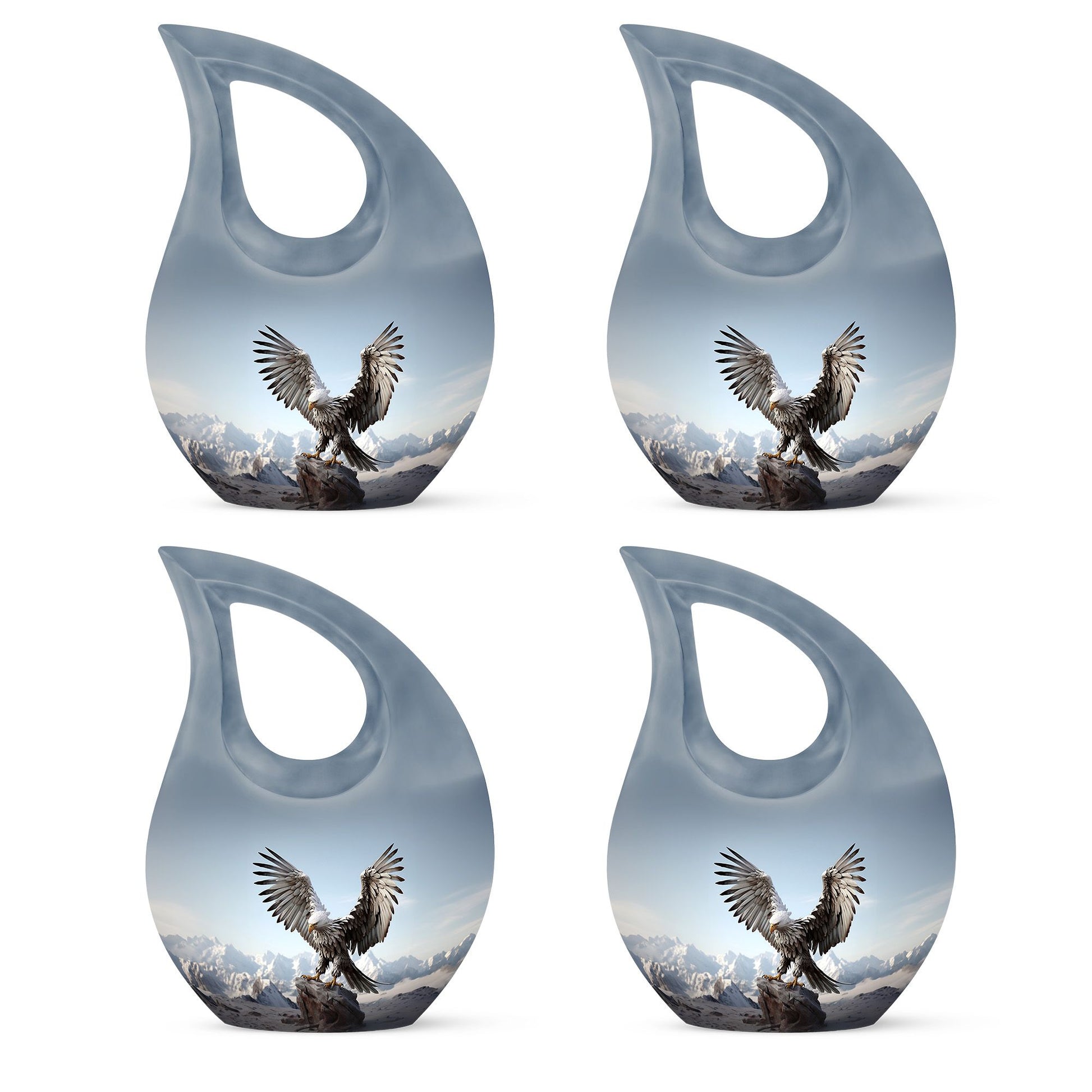 Teardrop Shape Eagle Urn Keepsake Urn Pack of 4