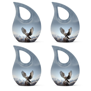 Teardrop Shape Eagle Urn Keepsake Urn Pack of 4
