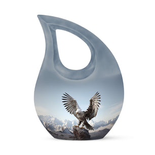 Teardrop Shape Eagle Urn Keepsake 3 Inch