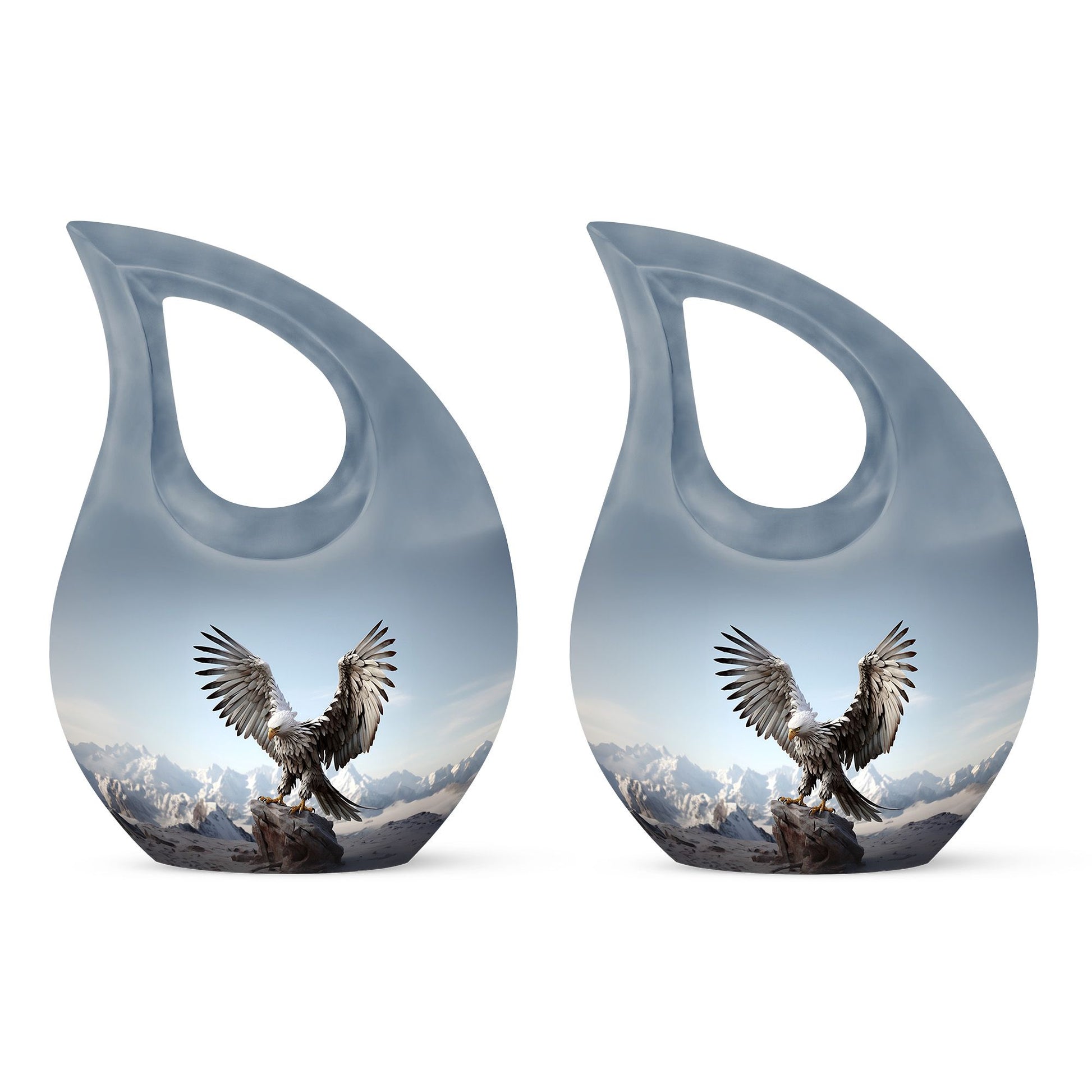 Teardrop Shape Eagle Urn Keepsake Urn Pack of 2