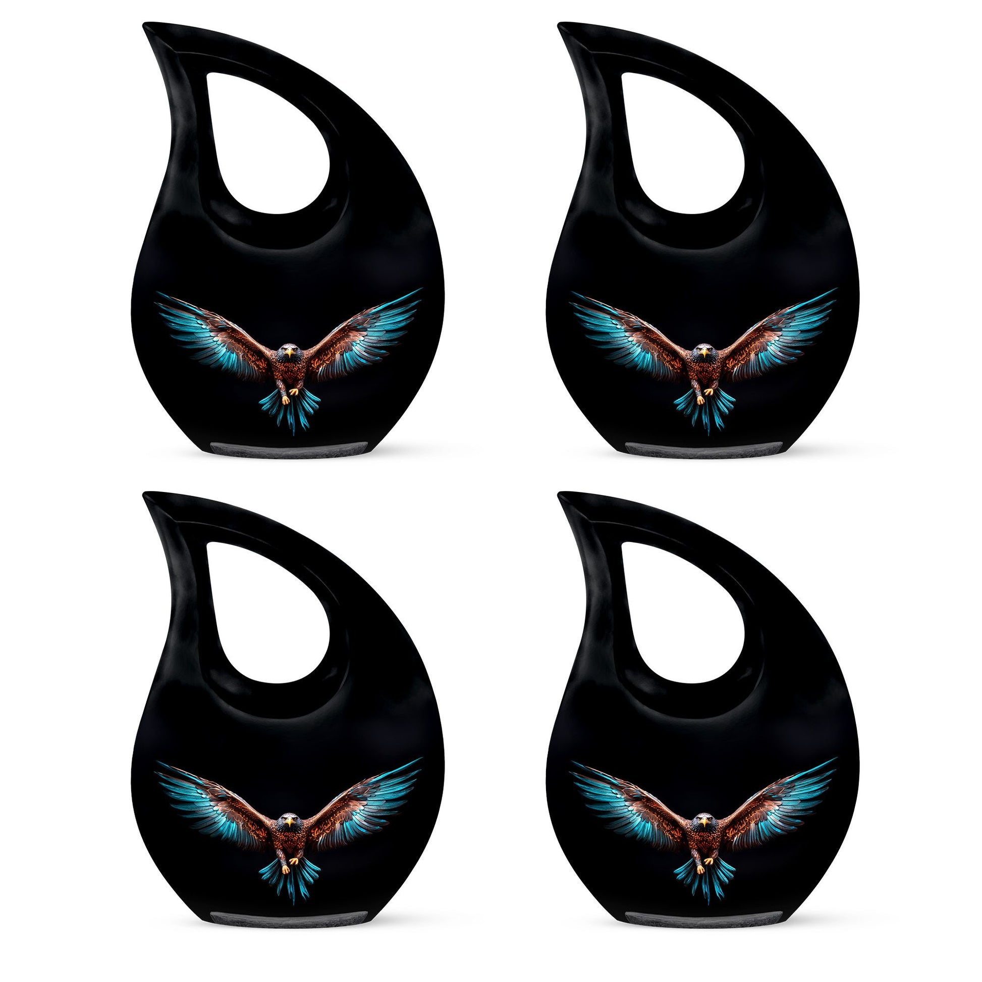 Teardrop Shape Eagle Urn Keepsake Urn Pack of 4