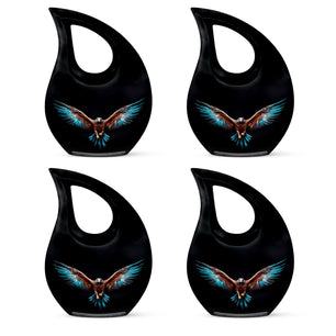 Teardrop Shape Eagle Urn Keepsake Urn Pack of 4