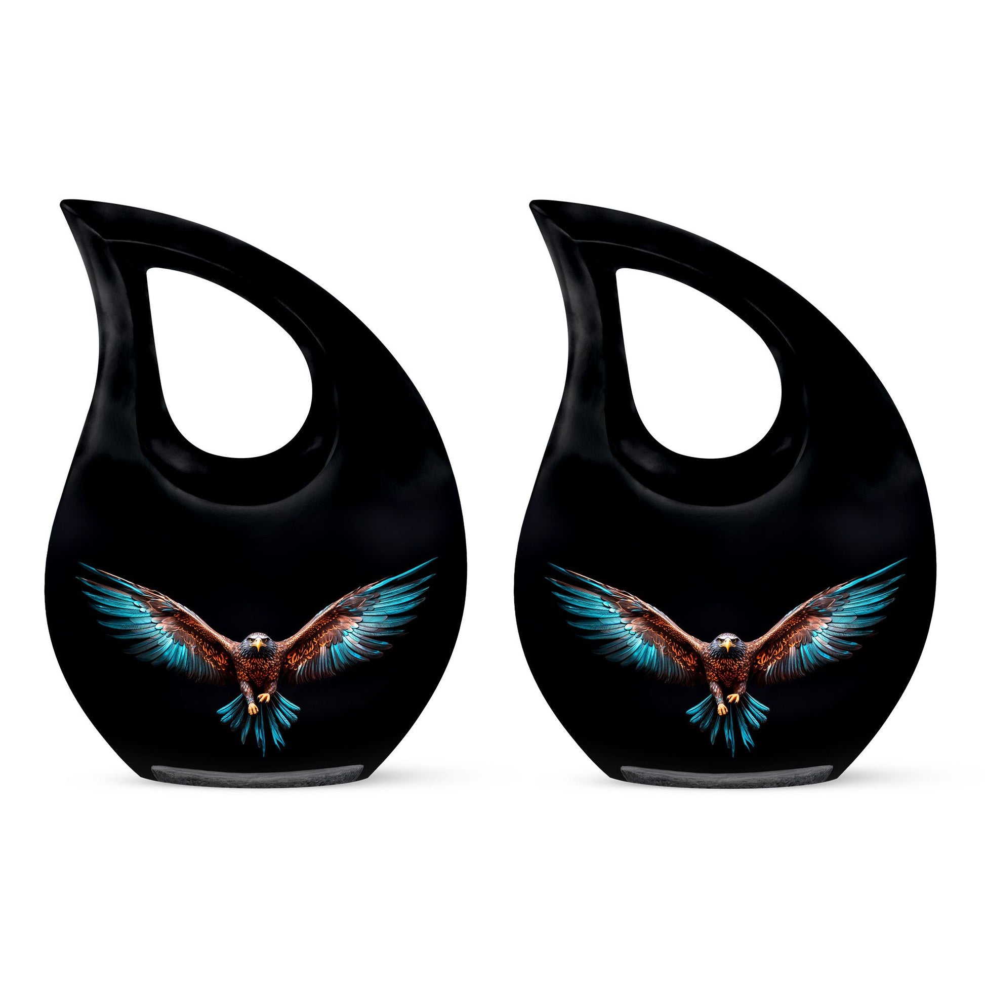Teardrop Shape Eagle Urn Keepsake Urn Pack of 2