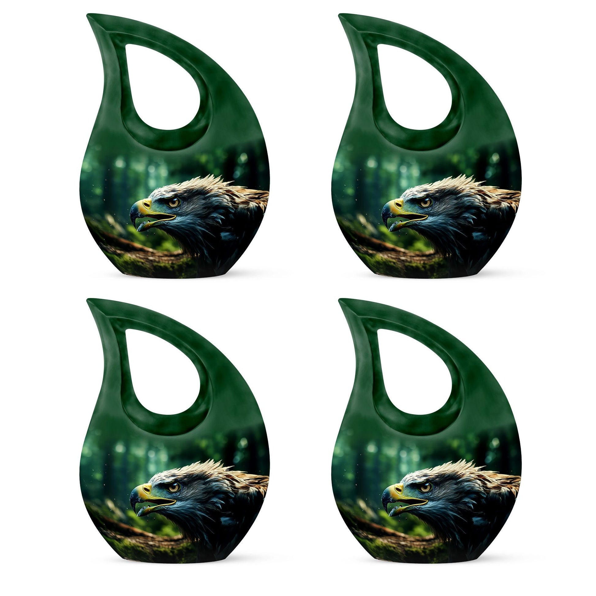 Teardrop Shape Eagle Urn Keepsake Urn Pack of 4