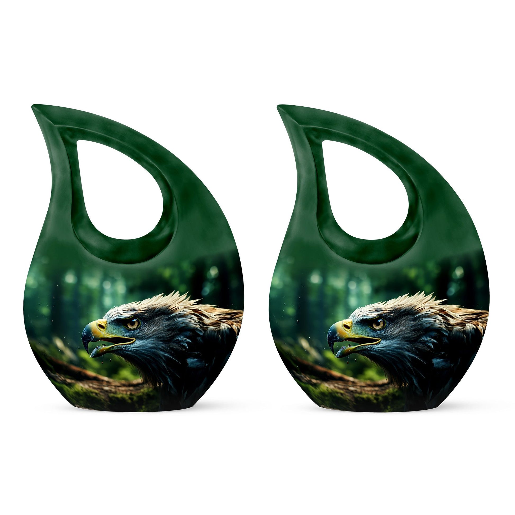 Teardrop Shape Eagle Urn Keepsake Urn Pack of 2