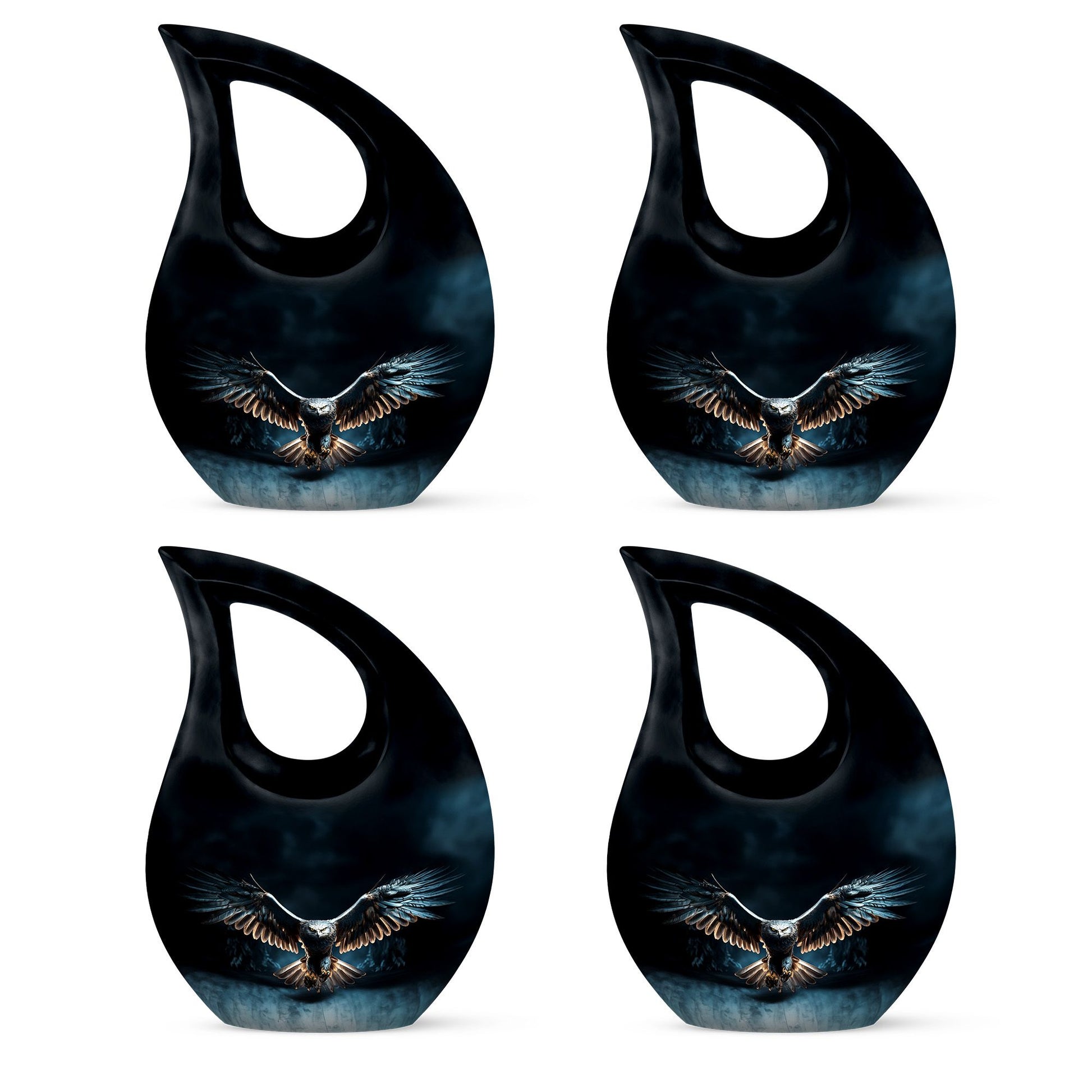 Teardrop Shape Eagle Urn Keepsake Urn Pack of 4