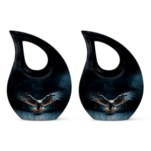 Teardrop Shape Eagle Urn Keepsake Urn Pack of 2