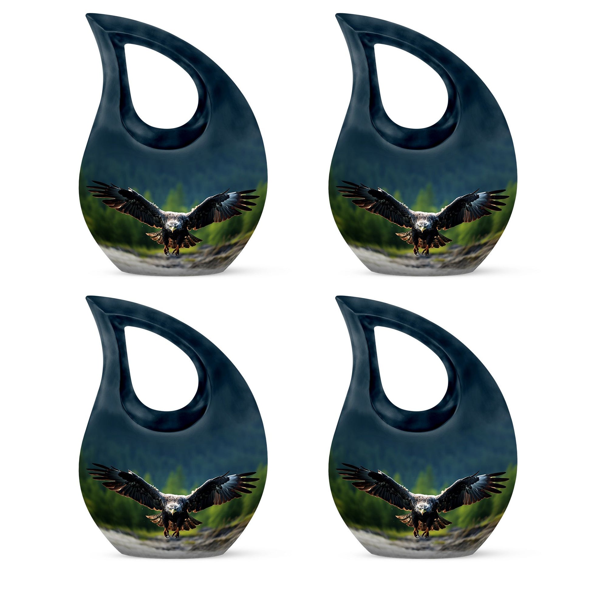 Teardrop Shape Eagle Urn Keepsake Urn Pack of 4