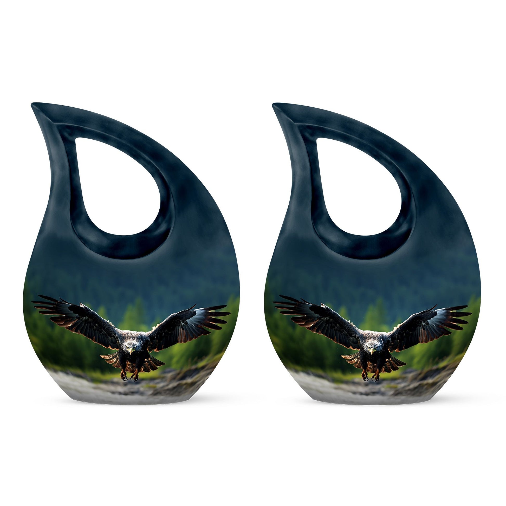 Teardrop Shape Eagle Urn Keepsake Urn Pack of 2