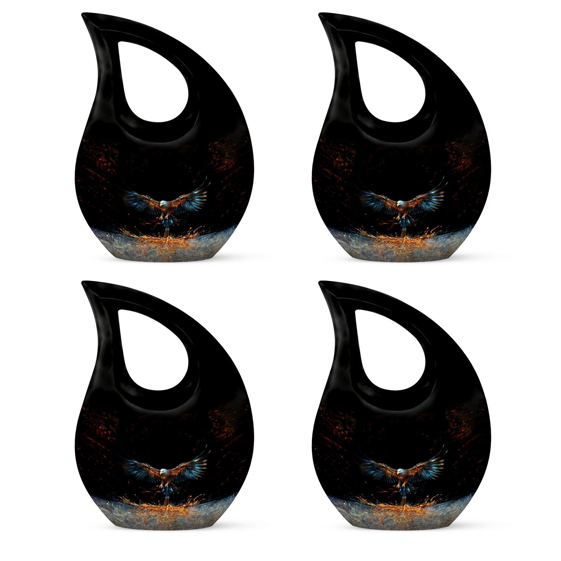 Teardrop Shape Eagle Urn Keepsake Urn Pack of 4