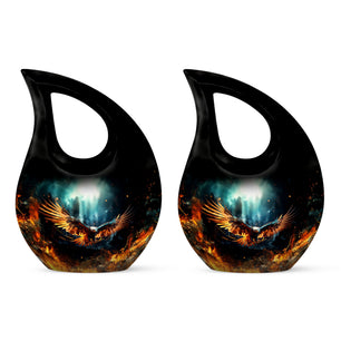 Teardrop Shape Eagle Urn Keepsake Urn Pack of 2