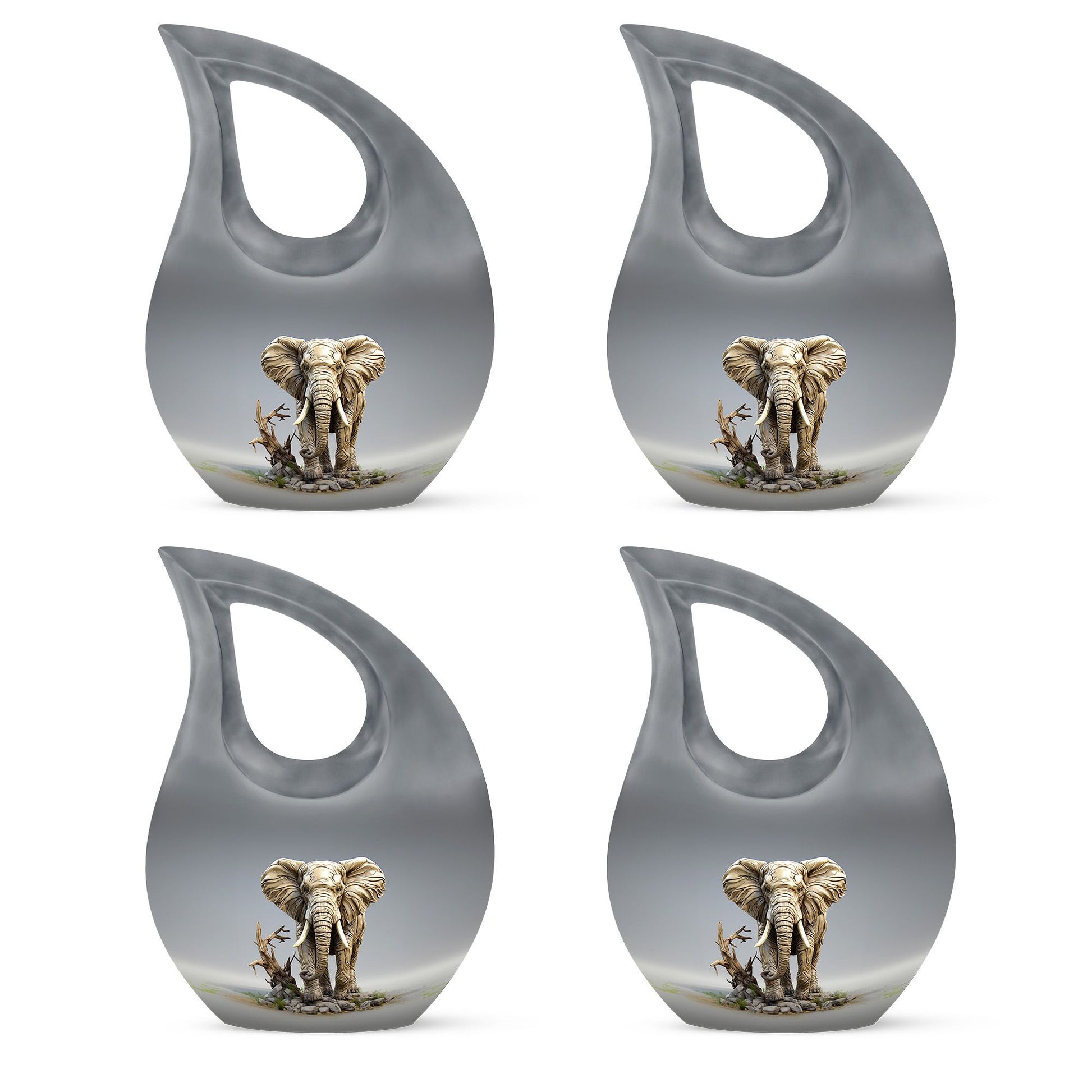 Teardrop Shape Elephant Urn Keepsake Urn Pack of 4