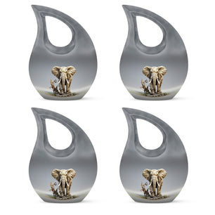 Teardrop Shape Elephant Urn Keepsake Urn Pack of 4