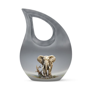 Teardrop Shape Elephant Urn Keepsake 3 Inch