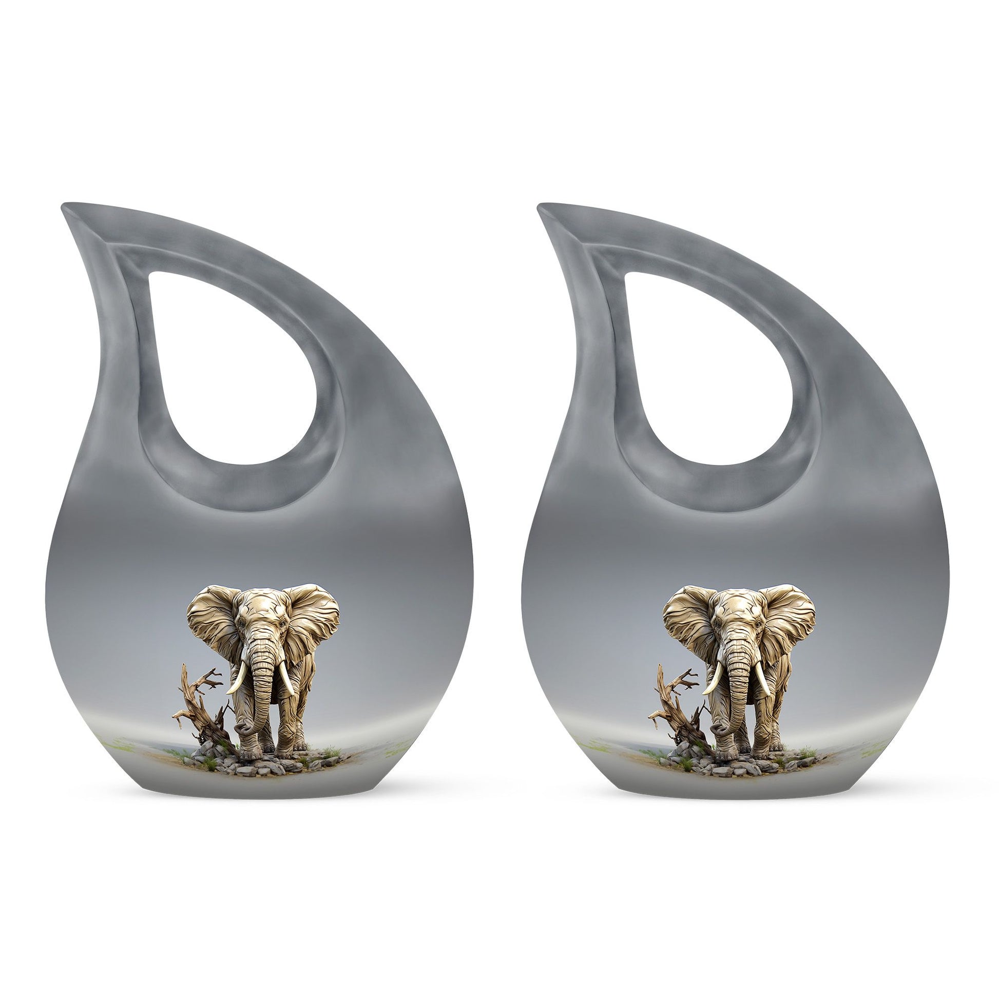 Teardrop Shape Elephant Urn Keepsake Urn Pack of 2