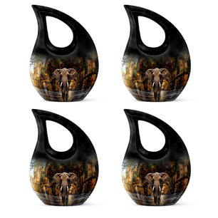 Teardrop Shape Elephant Urn Keepsake Urn Pack of 4