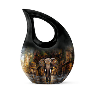 Teardrop Shape Elephant Urn Keepsake 3 Inch