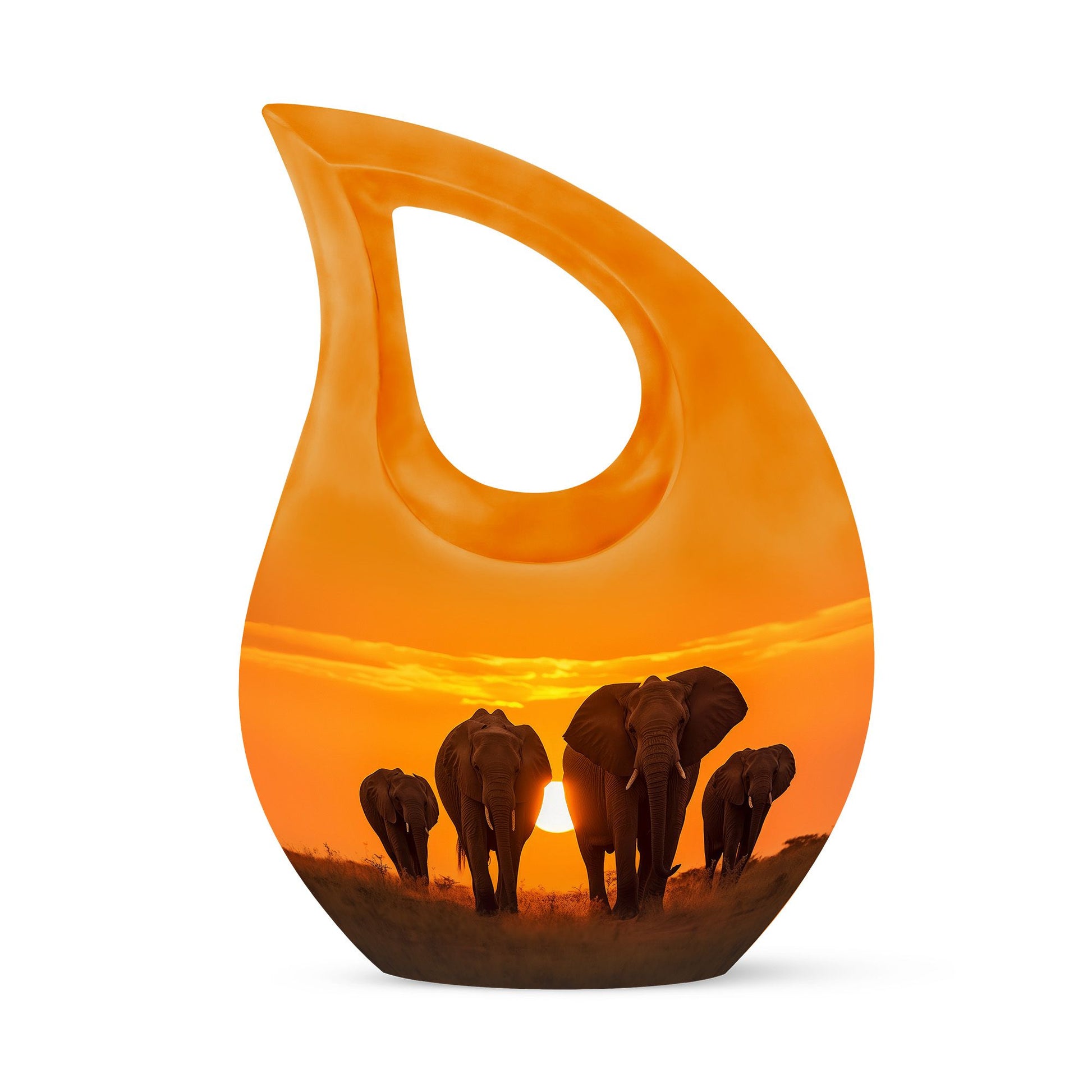 Teardrop Shape Elephant Urn Keepsake 3 Inch