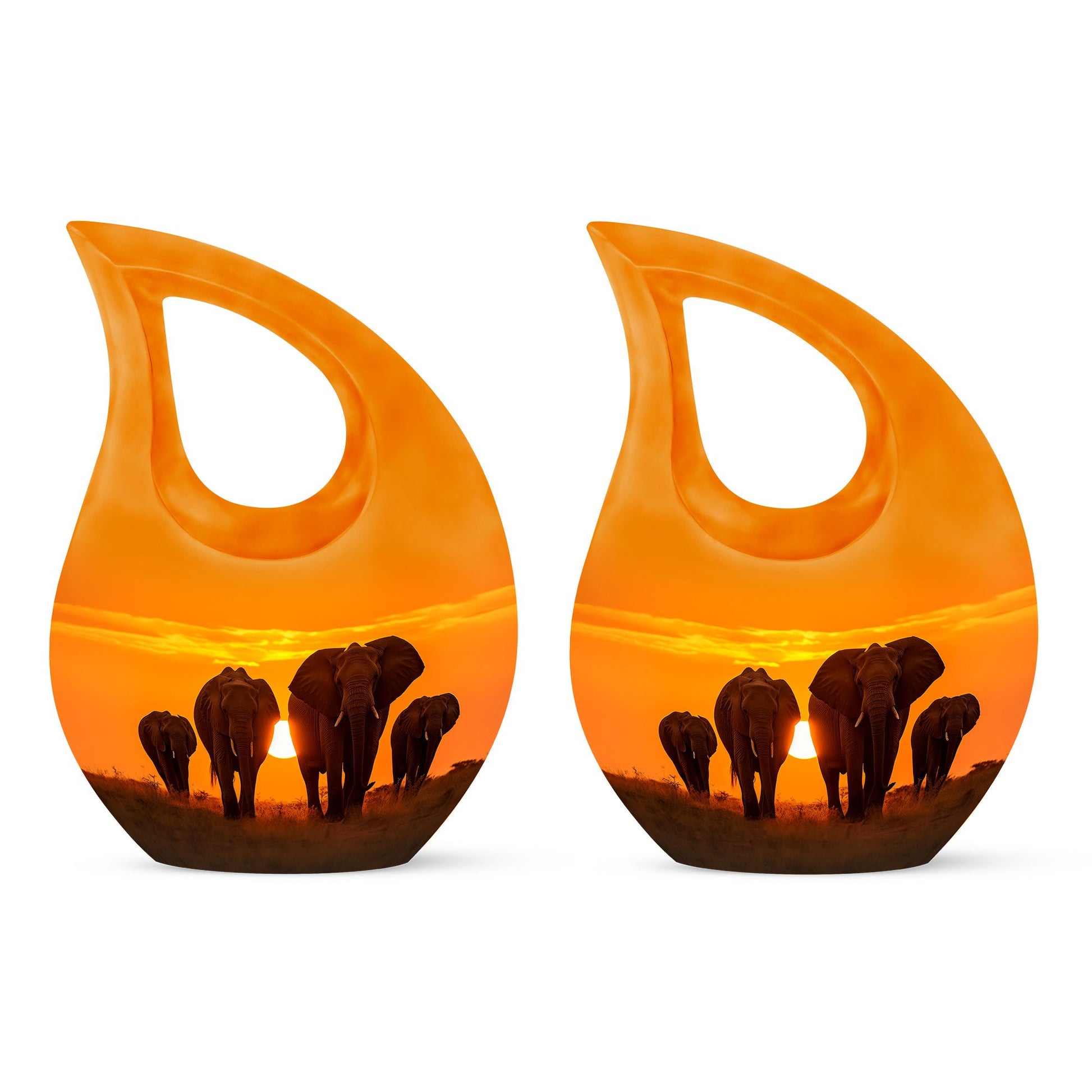 Teardrop Shape Elephant Urn Keepsake Urn Pack of 2