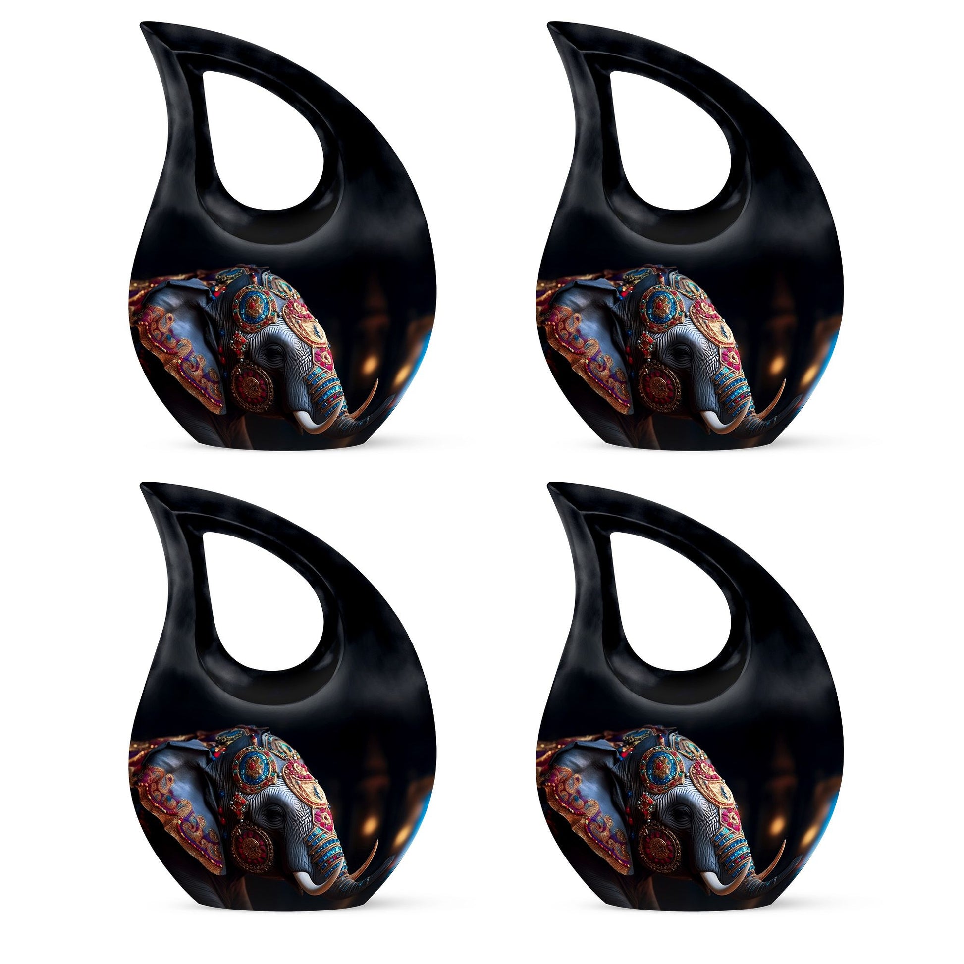 Teardrop Shape Elephant Urn Keepsake Urn Pack of 4