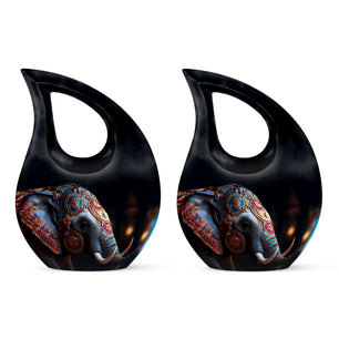 Teardrop Shape Elephant Urn Keepsake Urn Pack of 2