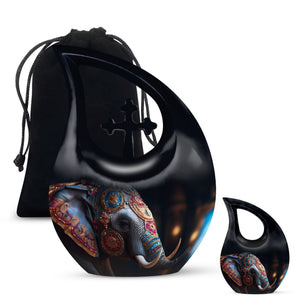 Teardrop Shape Elephant Urn Large Urn With 1 Keepsake Urn