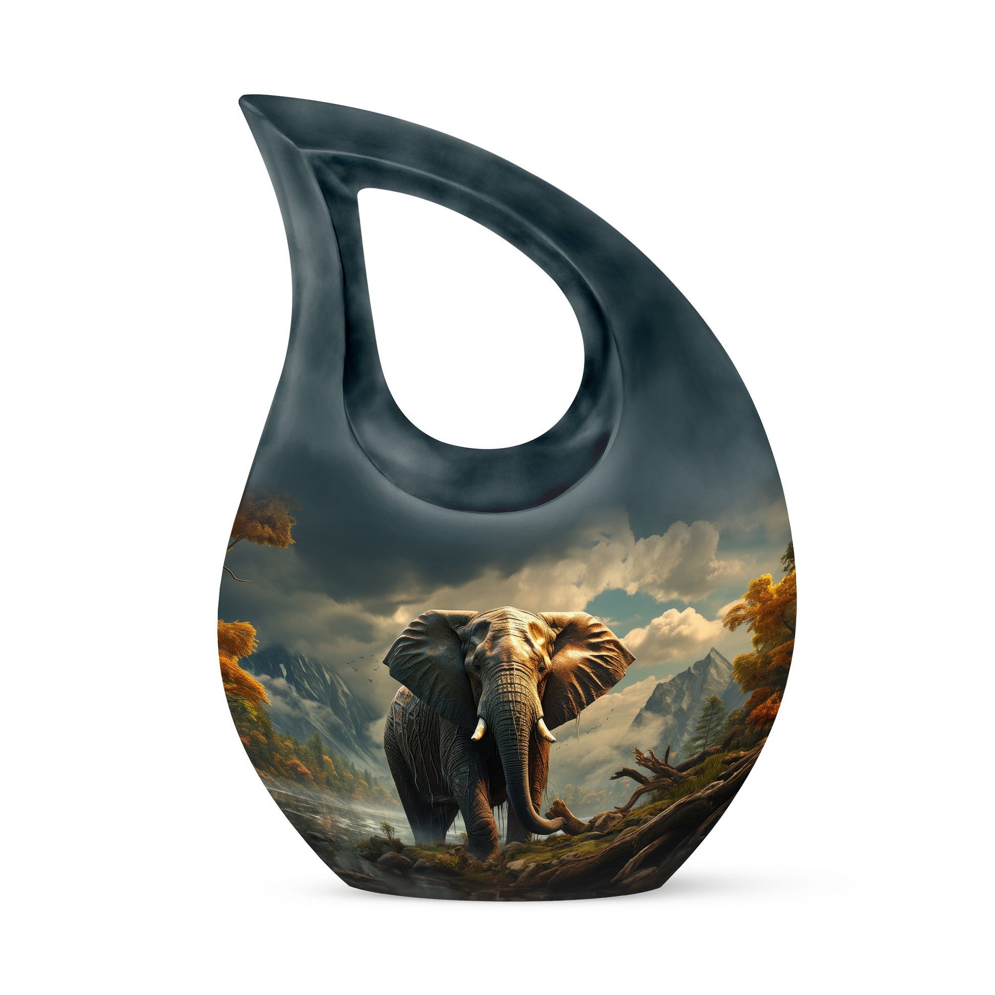 Teardrop Shape Elephant Urn Keepsake 3 Inch