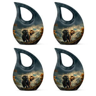 Teardrop Shape Elephant Urn Keepsake Urn Pack of 4
