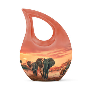 Teardrop Shape Elephant Urn Keepsake 3 Inch