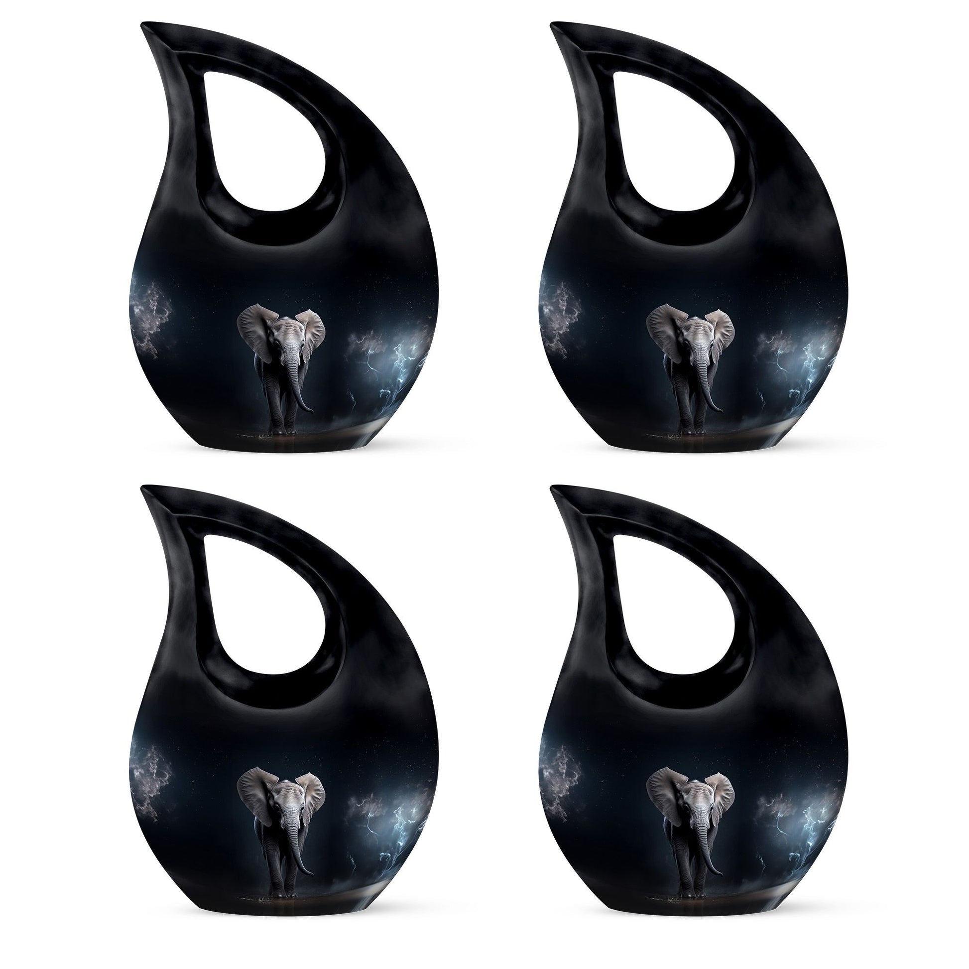 Teardrop Shape Elephant Urn Keepsake Urn Pack of 4