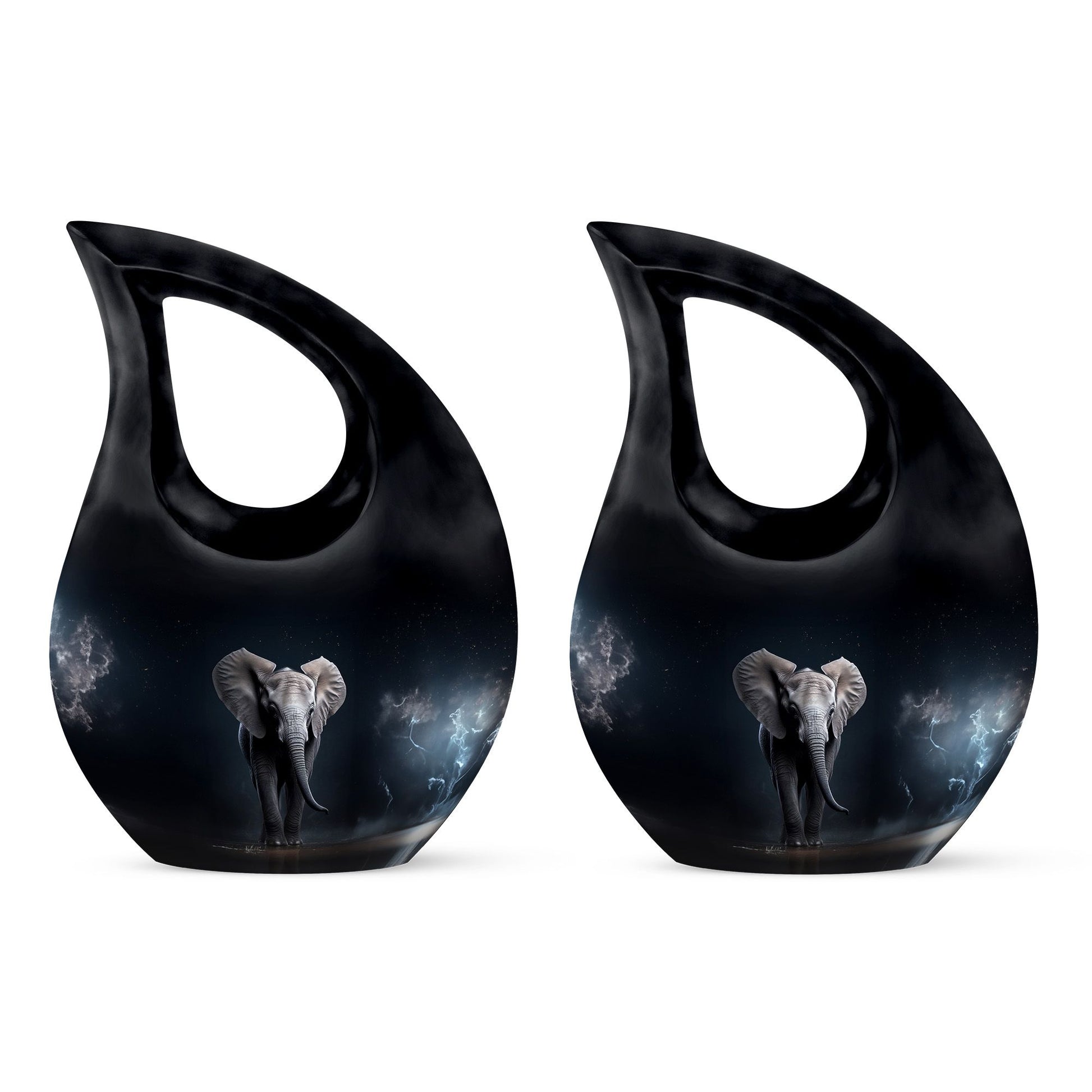 Teardrop Shape Elephant Urn Keepsake Urn Pack of 2