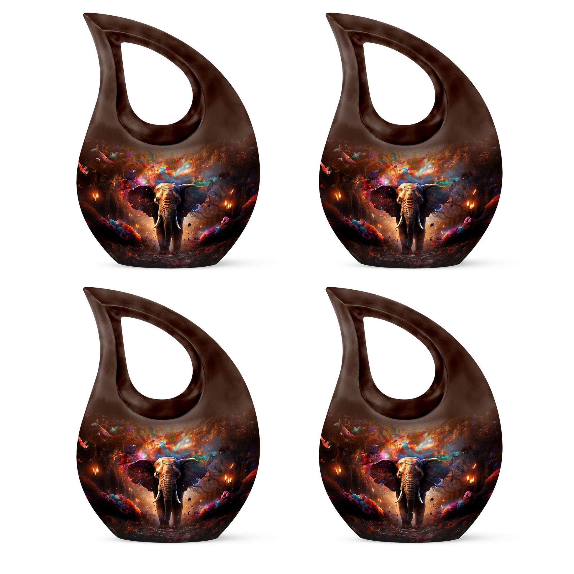 Teardrop Shape Elephant Urn Keepsake Urn Pack of 4