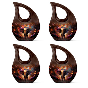 Teardrop Shape Elephant Urn Keepsake Urn Pack of 4