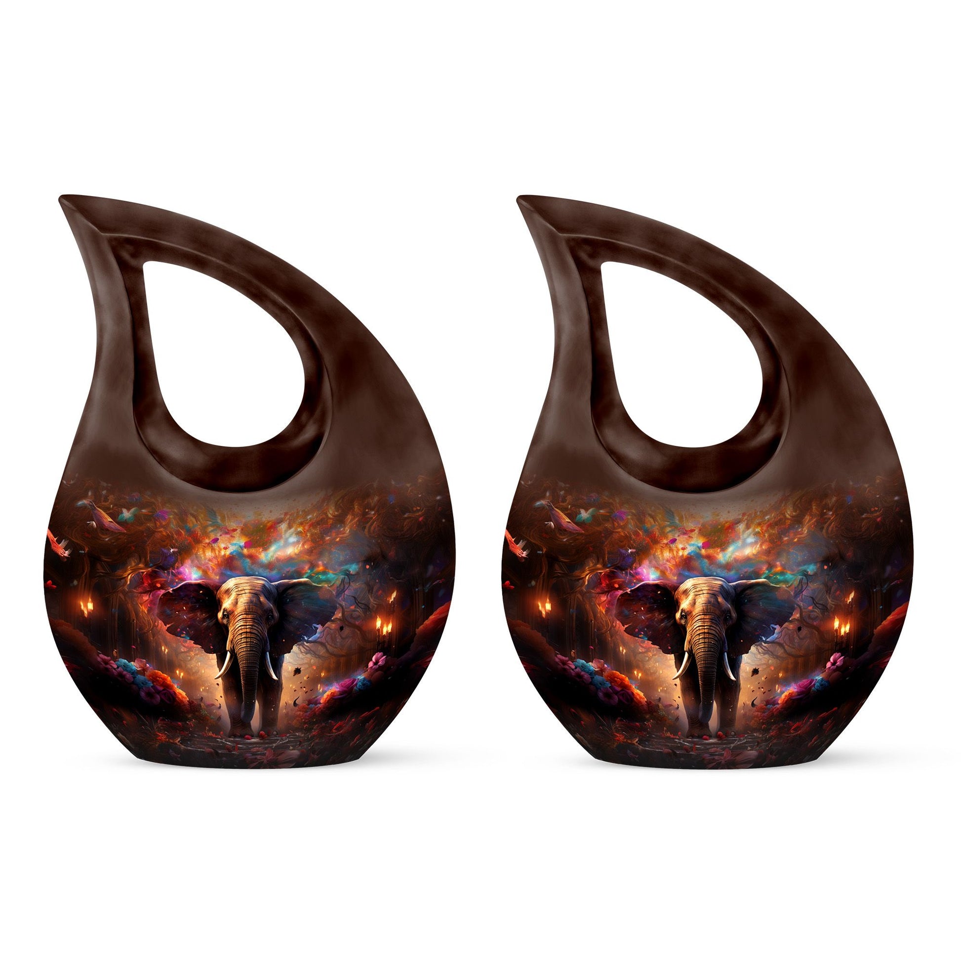 Teardrop Shape Elephant Urn Keepsake Urn Pack of 2