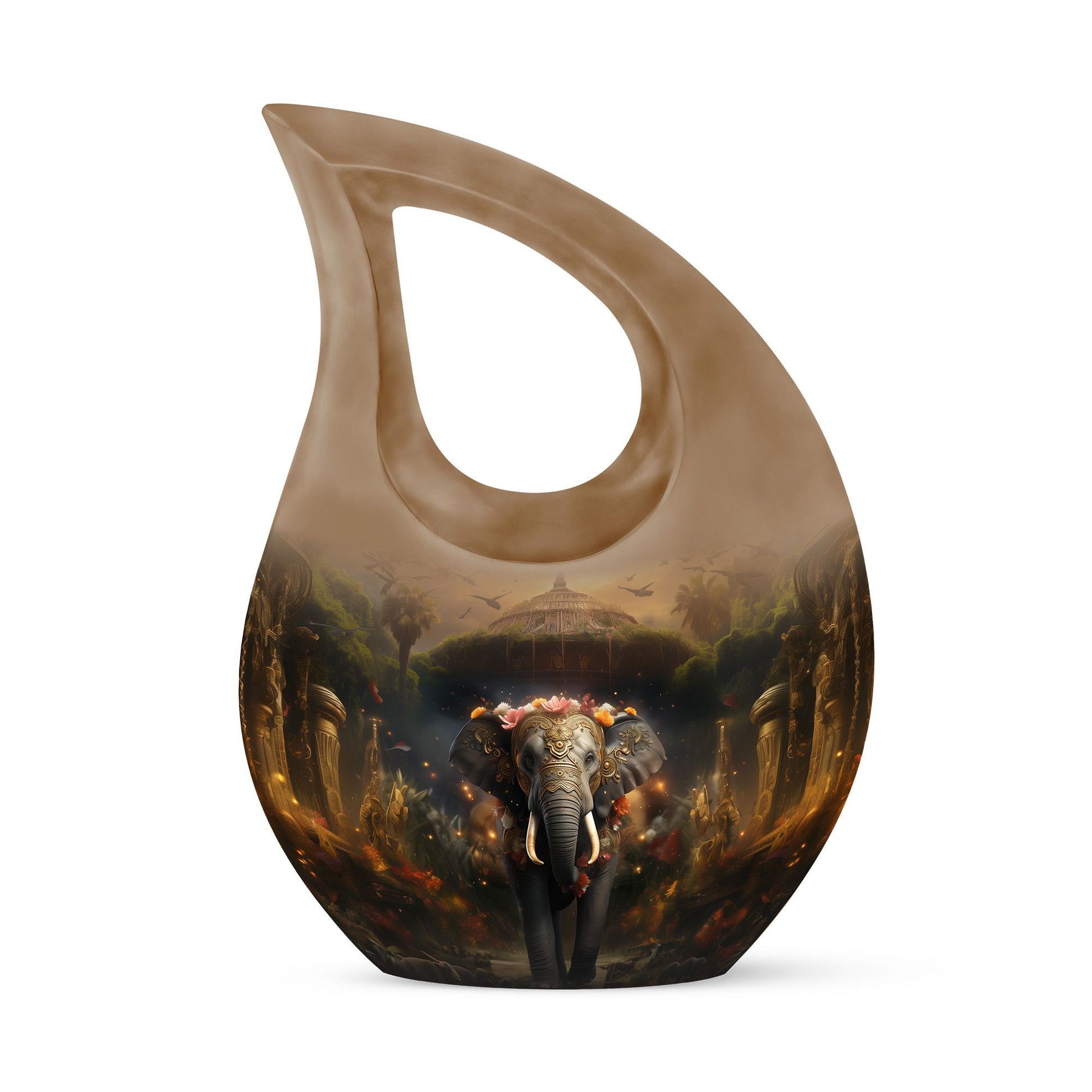 Teardrop Shape Elephant Urn Keepsake 3 Inch