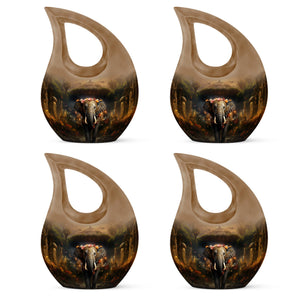 Teardrop Shape Elephant Urn Keepsake Urn Pack of 4