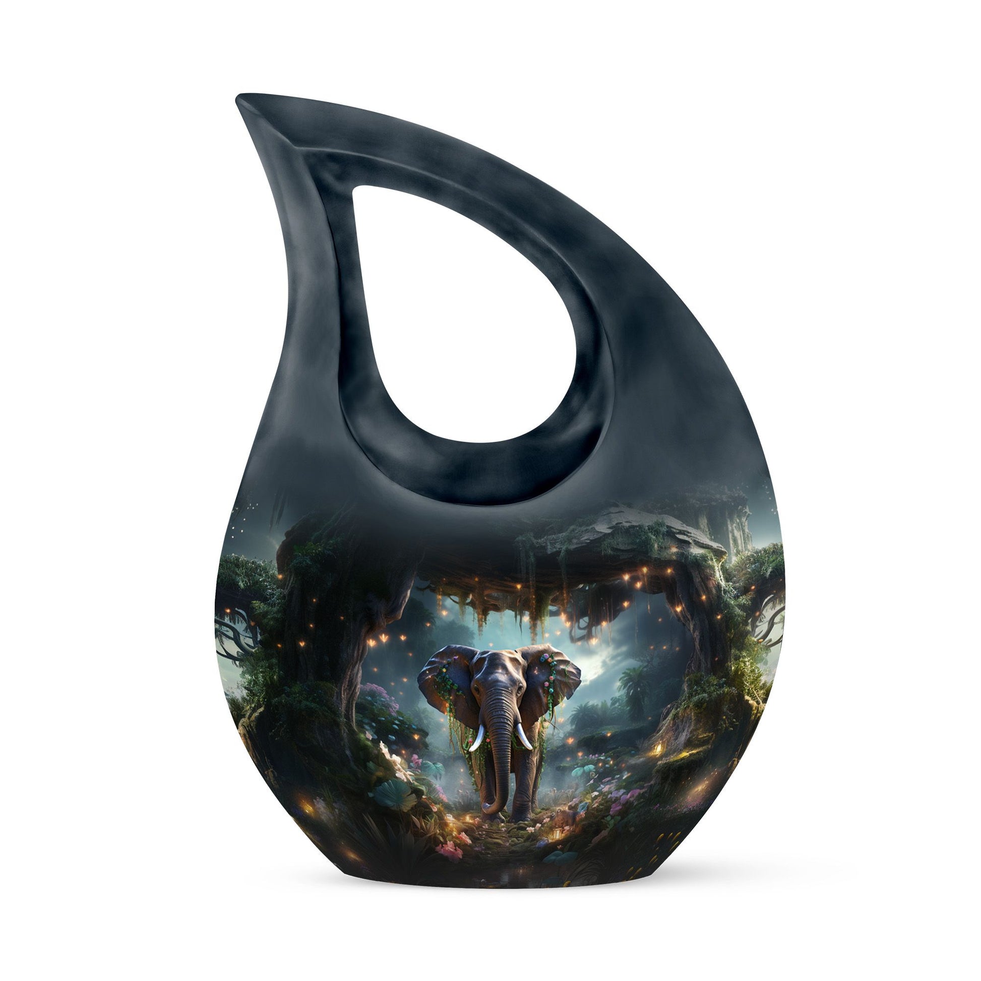 Teardrop Shape Elephant Urn Keepsake 3 Inch