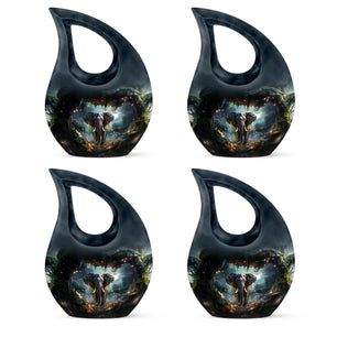 Teardrop Shape Elephant Urn Keepsake Urn Pack of 4