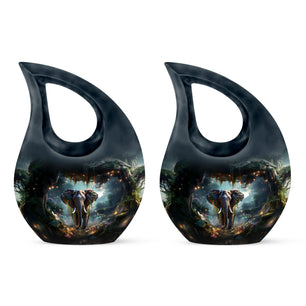 Teardrop Shape Elephant Urn Keepsake Urn Pack of 2