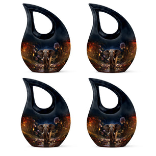 Teardrop Shape Elephant Urn Keepsake Urn Pack of 4